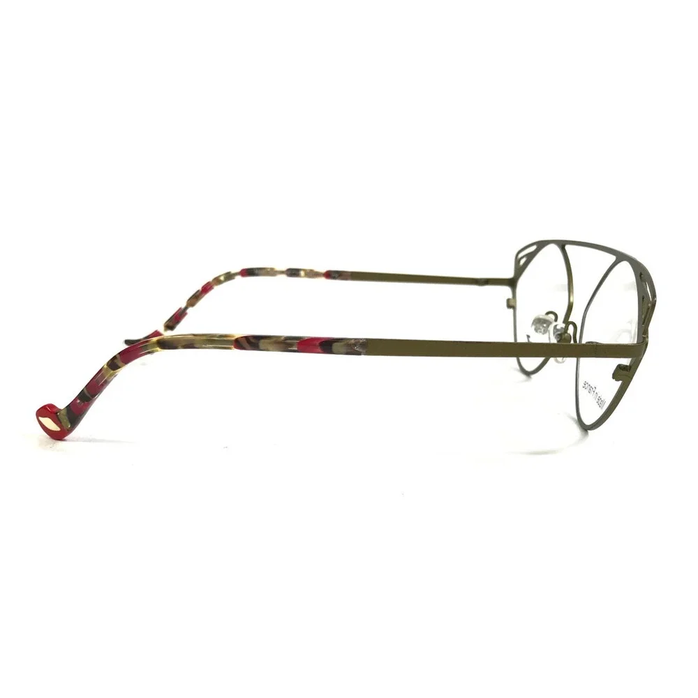BOZ by J.F. Rey Eyeglasses Frames NIKI 3540 Red Khaki Green Wire Rim 55-15-140